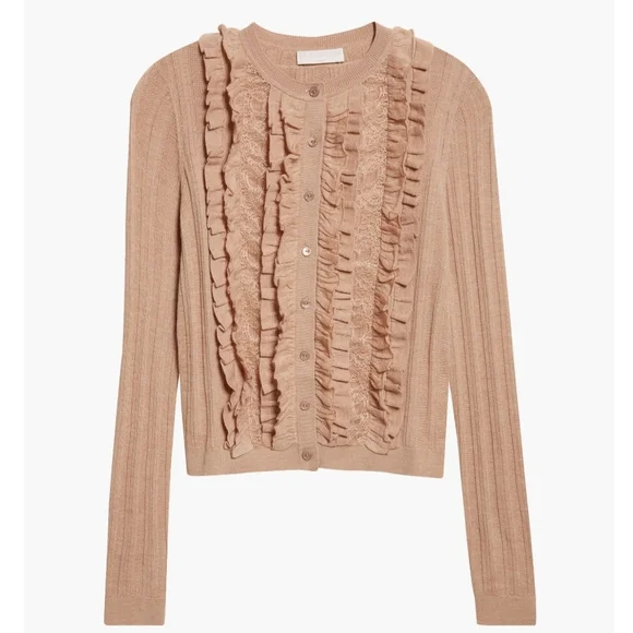 Ulla Johnson Beige Ruffle Cardigan - Picture 10 of 12